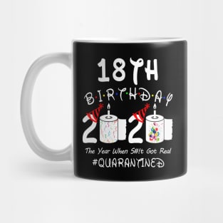 18th Birthday 2020 The Year When Shit Got Real Quarantined Mug